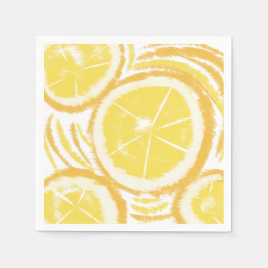 Abstrakte Lemon Summer Collection Serviette (Vorderseite)