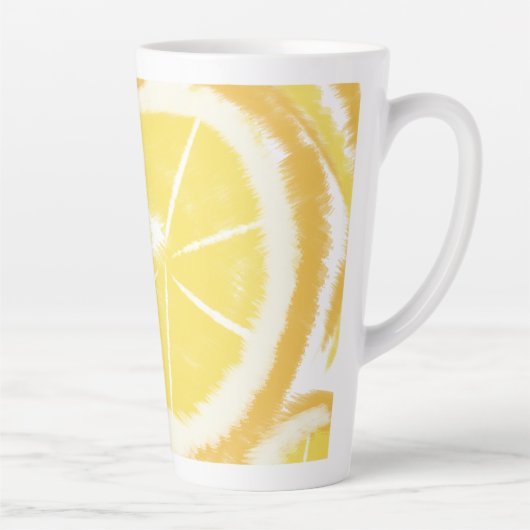 Abstrakte Lemon Wirbel Slices Milchtasse (Rechts)