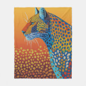 Abstrakte Leopard Kunst Fleecedecke (Vorderseite)
