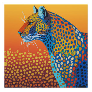 Abstrakte Leopard Kunst Fotodruck