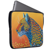 Abstrakte Leopard Kunst Laptopschutzhülle (Vorne Rechts)