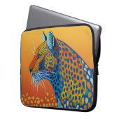 Abstrakte Leopard Kunst Laptopschutzhülle (Vorderseite Links)