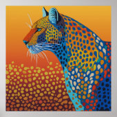 Abstrakte Leopard Kunst Poster (Vorne)