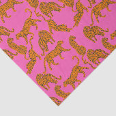 Abstrakte Leoparden mit roten Lippen und Gewinnver Seidenpapier (Detail)