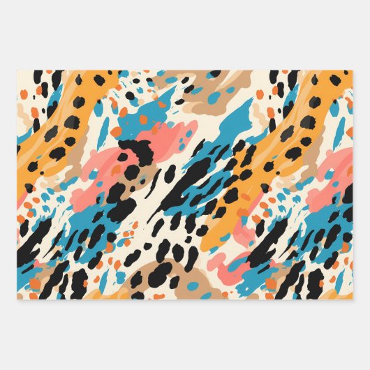 Abstrakte Leopardrucke Geschenkpapier Set (Vorderseite 3)