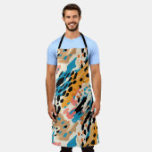 Abstrakte Leopardrucke Schürze (Getragen)