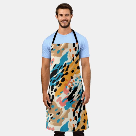 Abstrakte Leopardrucke Schürze (Getragen)
