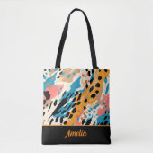 Abstrakte Leopardrucke Tasche (Vorderseite)