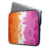 Abstrakte Lesbische Stolperflagge Laptopschutzhülle (Vorderseite Links)