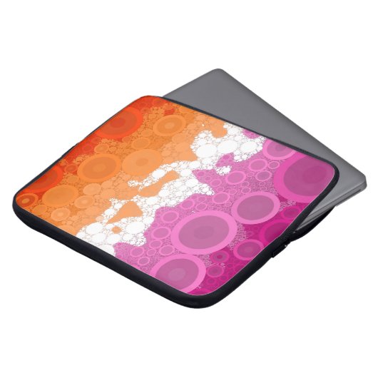 Abstrakte Lesbische Stolperflagge Laptopschutzhülle (Vorne Oben)