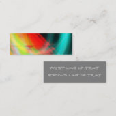 Abstrakte Lesezeichen-Visitenkarte Mini Visitenkarte (Vorne/Hinten)
