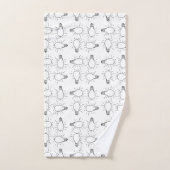 Abstrakte Leuchte zeichnend Muster Badhandtuch Set (Handtuch)