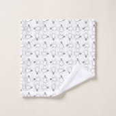 Abstrakte Leuchte zeichnend Muster Badhandtuch Set (Waschlappen)