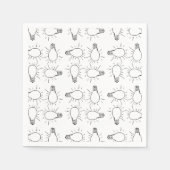 Abstrakte Leuchte zeichnend Muster Serviette (Vorderseite)