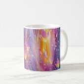 Abstrakte leuchtende Blumenexplosion Kaffeetasse (VorderseiteRechts)