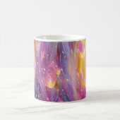 Abstrakte leuchtende Blumenexplosion Kaffeetasse (Mittel)