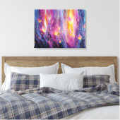 Abstrakte leuchtende Blumenexplosion Leinwanddruck (Insitu (Schlafzimmer))