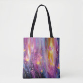 Abstrakte leuchtende Blumenexplosion Tasche (Vorderseite)