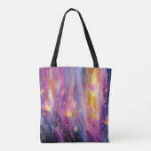 Abstrakte leuchtende Blumenexplosion Tasche (Rückseite)