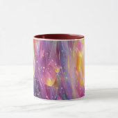 Abstrakte leuchtende Blumenexplosion Tasse (Zentrum)