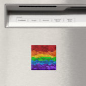 Abstrakte LGBTQ-Fahne für Spritzer Magnet (In Situ (Geschirrspüler))