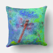 Abstrakte Libelle Kissen (Rückseite)