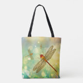 Abstrakte Libellen im Garten Tasche (Rückseite)