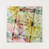 Abstrakte Libellen Wandteppich (Vorderseite)