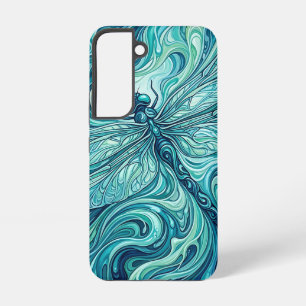 Abstrakte Libellenflügel Ozeanblau Samsung Hüllen Galaxy Hülle