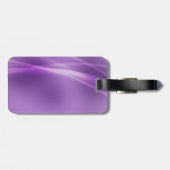 Abstrakte Licht-kundenspezifisches Monogramm lila Gepäckanhänger (Rückseite horizontal)