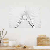 Abstrakte Licht-Tunnel-Geometrie Poster (Küche)