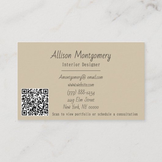 Abstrakte Lichteffekte mit QR-Code Visitenkarte (Rückseite)