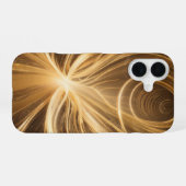 Abstrakte Lichtenergie und kosmischer Swirl iPhone 16 Hülle (Rückseite (Horizontal))