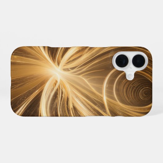 Abstrakte Lichtenergie und kosmischer Swirl iPhone 16 Hülle (Rückseite (Horizontal))