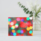 Abstrakte Lichter Bokeh Postkarte (Stehend Vorderseite)