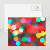 Abstrakte Lichter Bokeh Postkarte (Vorne/Hinten)
