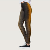 Abstrakte Lichter Meeresspiegelung glänzender Bron Leggings (Links)