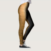 Abstrakte Lichter Meeresspiegelung glänzender Bron Leggings (Rechts)