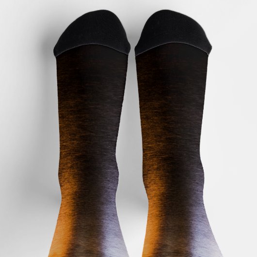 Abstrakte Lichter Meerglänzende Bronze-Reflexion Socken (Oben)