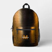 Abstrakte Lichter Seestrahler-Bronzematografie Bedruckter Rucksack (Vorderseite)