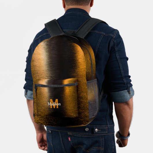Abstrakte Lichter Seestrahler-Bronzematografie Bedruckter Rucksack (Insitu (Modell))