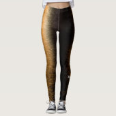 Abstrakte Lichter Seestrahler-Bronzematografie Leggings (Vorderseite)