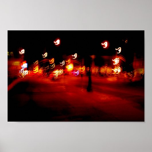 Abstrakte Lichtfarbe Ploosh Poster (Vorne)