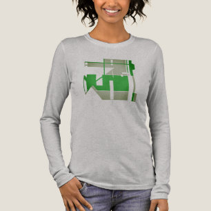 Abstrakte, lichtgrüne geometrische Tribal Art Tri-Blend Shirt