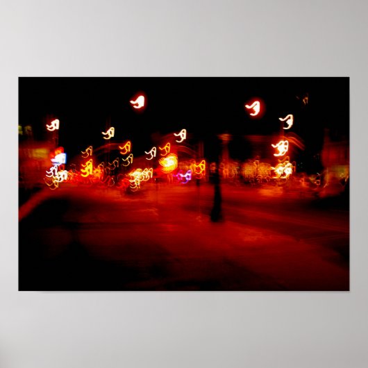 Abstrakte Lichtmalerei Ploosh Poster (Vorne)
