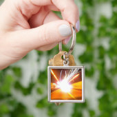 Abstrakte Lichtstrahlen und Effekte Schlüsselanhänger (Hand)