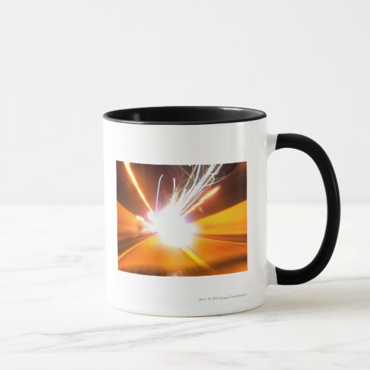 Abstrakte Lichtstrahlen und Effekte Tasse (Rechts)