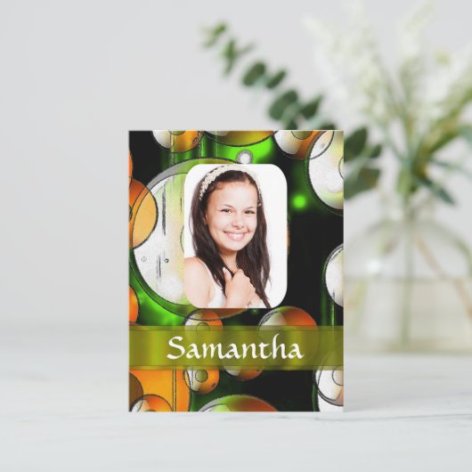 Abstrakte Lichtvorlage Postkarte (Stehend Vorderseite)