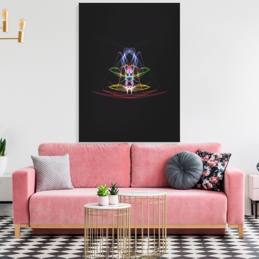 Abstrakte Lichtwege - Leinwand (Insitu (Wohnzimmer))