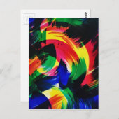 Abstrakte Lichtwellenleiter Kunstkunst Postkarte (Vorne/Hinten)